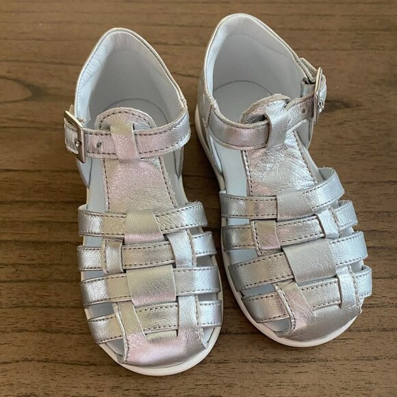 Little Eric Silver Toddler Girl's Sandals  US 6 - Picture 1 of 9